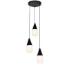 Moderne hanglamp zwart met opaal glas 3-lichts - Drop