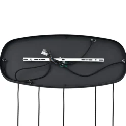 Moderne hanglamp zwart met amber glas 5-lichts - Sheena