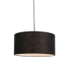 Moderne hanglamp zwart met zwarte kap 50 cm - Combi 1