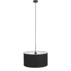 Moderne hanglamp zwart met zwarte kap 50 cm - Combi 1
