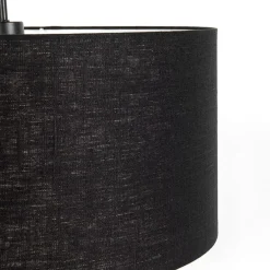 Moderne hanglamp zwart met zwarte kap 50 cm - Combi 1