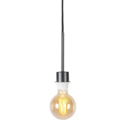 Moderne hanglamp zwart met zwarte kap 50 cm - Combi 1