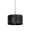 Moderne hanglamp zwart met kap zwart 35 cm - Combi