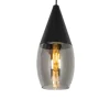 Moderne hanglamp zwart met smoke glas - Drop