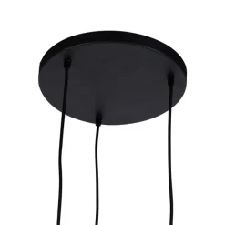 Moderne hanglamp zwart met smoke glas 3-lichts - Clayton