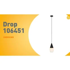 Moderne hanglamp zwart met opaal glas - Drop