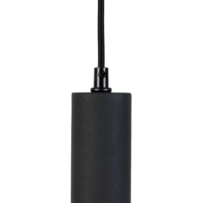 Moderne hanglamp zwart met smoke glas - Clayton