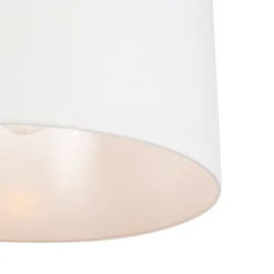 Moderne hanglamp zwart met witte kap 50 cm - Combi 1