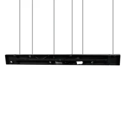 Moderne hanglamp zwart met taupe en beige 6-lichts - Stream