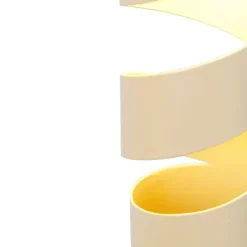 Moderne hanglamp zwart met taupe en beige 6-lichts - Stream