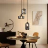 Moderne hanglamp zwart met smoke glas 3-lichts - Sheena
