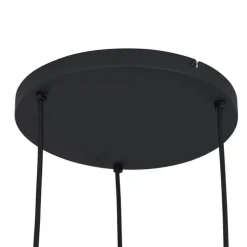 Moderne hanglamp zwart met smoke glas 3-lichts - Sheena