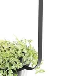 Moderne hanglamp zwart met glas rechthoekig - Roslini