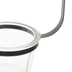 Moderne hanglamp zwart met glas rechthoekig - Roslini