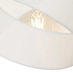 Moderne hanglamp zwart met wit 3-lichts - Cloth