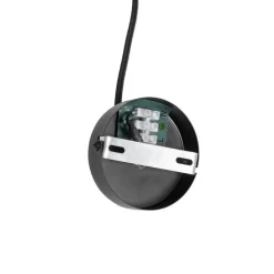 Moderne hanglamp zwart met glas rond - Roslini