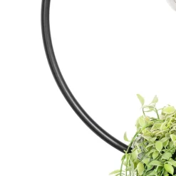 Moderne hanglamp zwart met glas rond - Roslini