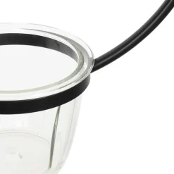 Moderne hanglamp zwart met glas rond - Roslini