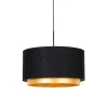 Moderne hanglamp zwart met goud 47 cm duo kap - Combi