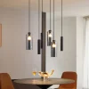 Moderne hanglamp zwart met smoke glas 6-lichts - Duplantis
