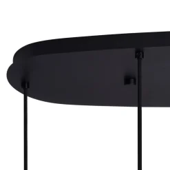 Moderne hanglamp zwart met smoke glas 6-lichts - Duplantis