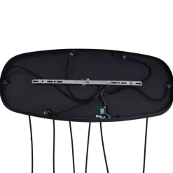 Moderne hanglamp zwart met smoke glas 6-lichts - Duplantis