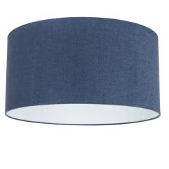 Moderne hanglamp zwart met antiek blauwe kap 50 cm - Combi 1
