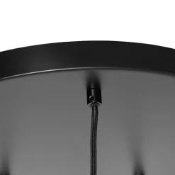 Moderne hanglamp zwart met smoke glas 5-lichts - Stavelot