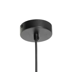 Moderne hanglamp zwart met glas driehoekig - Roslini