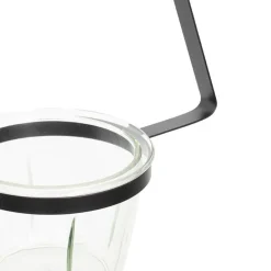 Moderne hanglamp zwart met glas driehoekig - Roslini