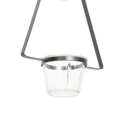 Moderne hanglamp zwart met glas driehoekig - Roslini