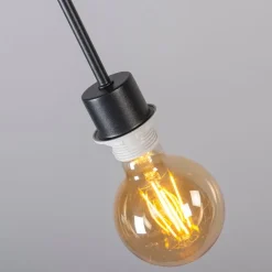 Moderne hanglamp zwart met kap 45 cm wit - Combi 1