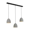 Moderne hanglamp zwart met grijs beton 3-lichts - Eton