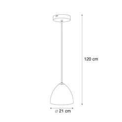 Moderne hanglamp zwart met grijs beton - Eton