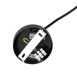 Moderne hanglamp zwart met grijs glas 20cm - Pallon