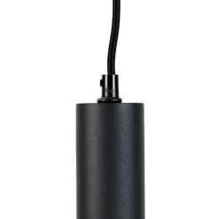 Moderne hanglamp zwart met smoke glas 5-lichts - Clayton