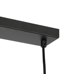 Moderne hanglamp zwart met opaal glas 4-lichts - Drop