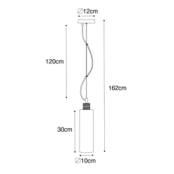 Moderne hanglamp zwart met smoke glas - Stavelot