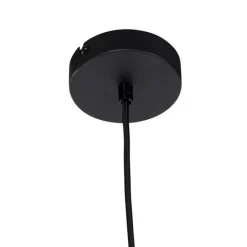 Moderne hanglamp zwart met kap zebra 35 cm - Combi