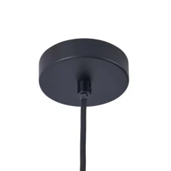 Moderne hanglamp zwart met gouden binnenkant - Loes