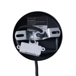 Moderne hanglamp zwart met gouden binnenkant - Loes