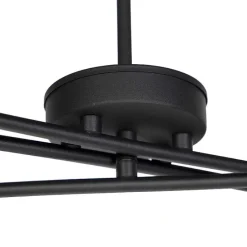 Moderne hanglamp zwart verstelbaar 6-lichts - Lofty