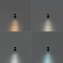 Moderne hanglamp zwart voor railsysteem 1-fase incl. LED - Magnetic Eggy