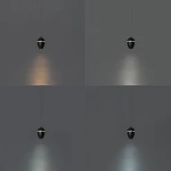 Moderne hanglamp zwart voor railsysteem 1-fase incl. LED - Magnetic Eggy