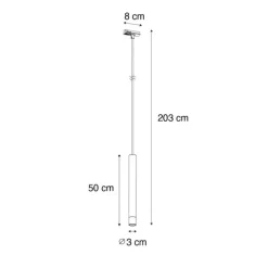 Moderne hanglamp zwart voor railsysteem 1-fase- Iconic Frini