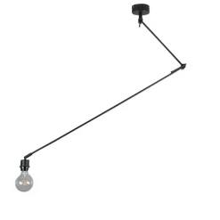 Moderne hanglamp zwart zonder kap - Blitz