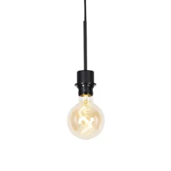 Moderne hanglamp zwart zonder kap - Combi 1