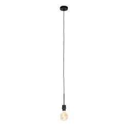 Moderne hanglamp zwart zonder kap - Combi 1