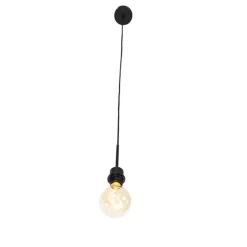 Moderne hanglamp zwart zonder kap - Combi 1