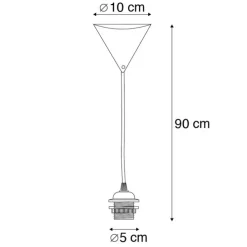 Moderne hanglamp zwart zonder kap - Stenley